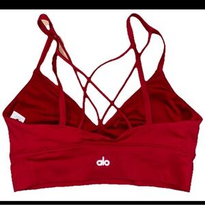 ALO Yoga Crisscross Strappy Sports Bra - Red